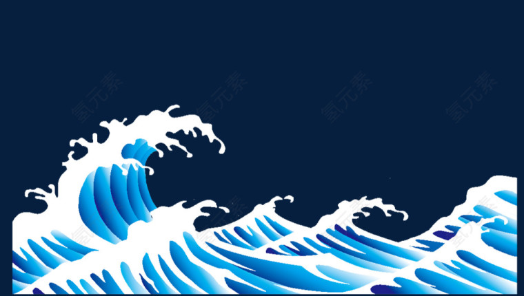 深蓝色海浪波纹