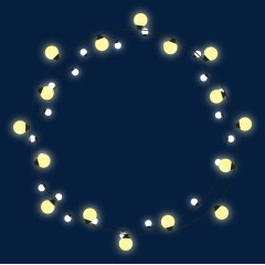 围成一圈的彩灯