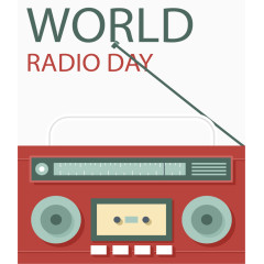 红色复古收音机