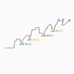 矢量折线介绍图讲解指示图
