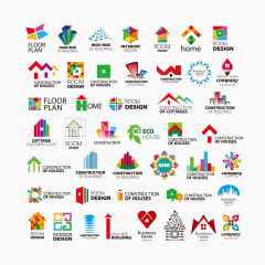 彩色时尚公司商标LOGO矢量图