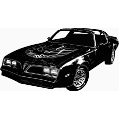 水墨汽车黑色个性化