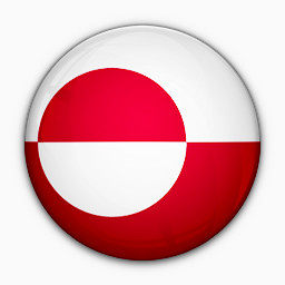 国旗格陵兰岛对世界标志图标