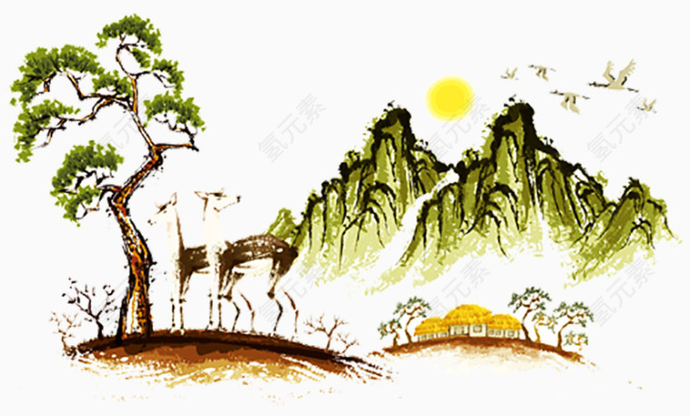风景图插画