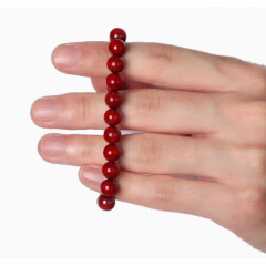 小叶紫檀木佛珠手链鸡血红手串