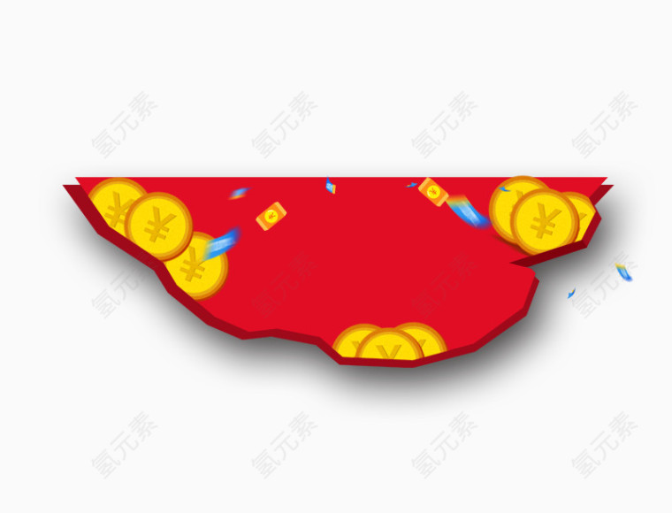 红色不规则图案