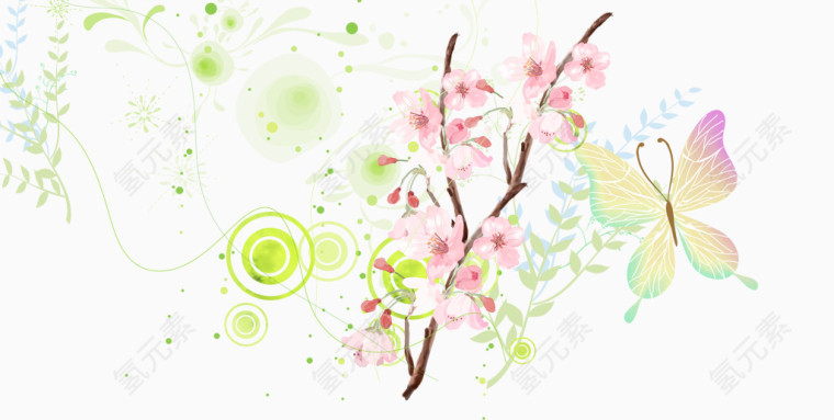 蝴蝶花素材