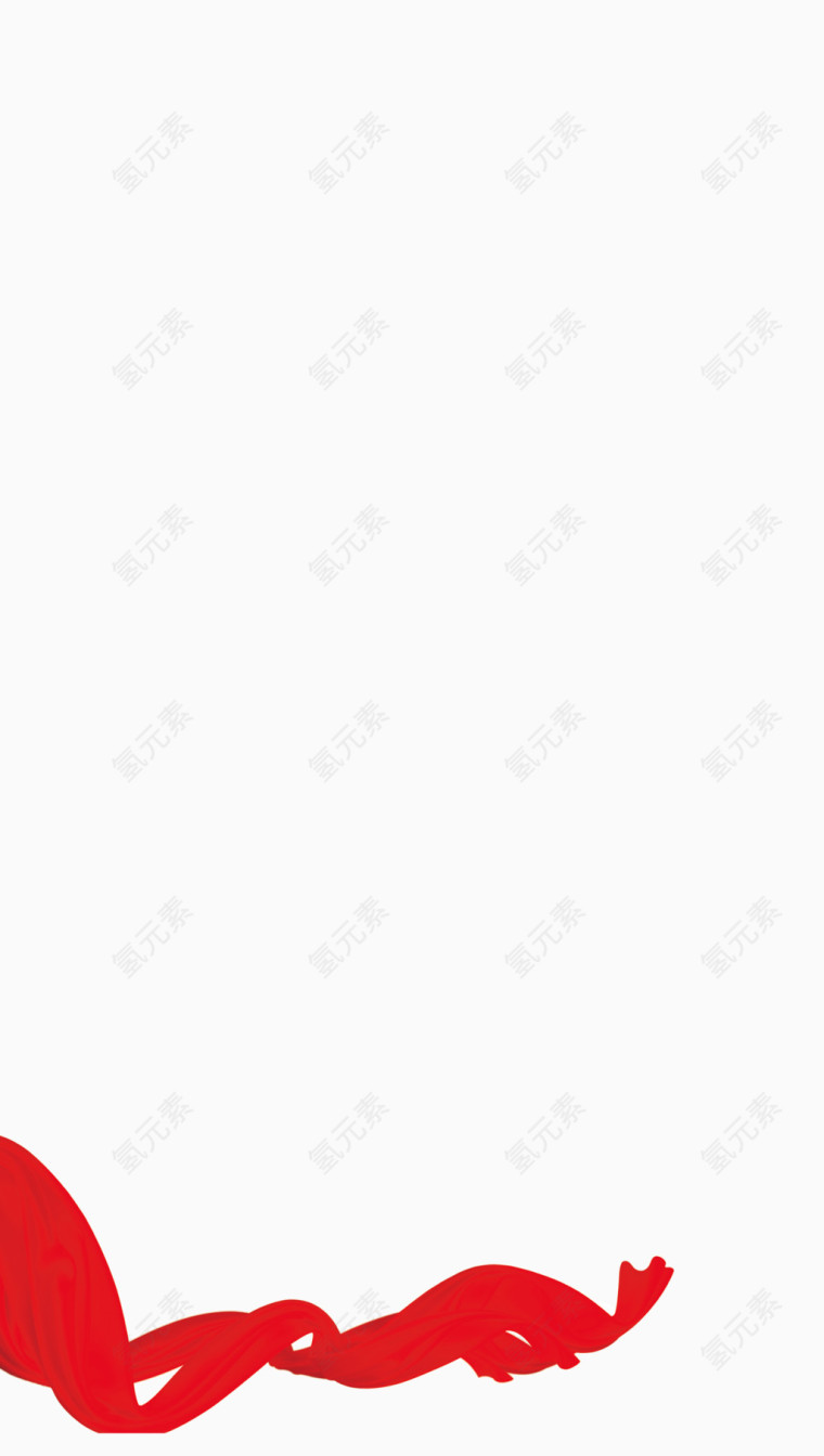 春节红绸带元素