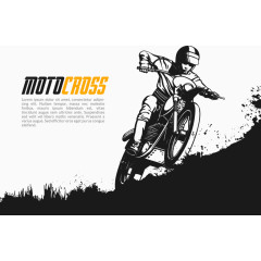 矢量摩托车越野赛插图