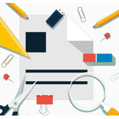 彩色的学习用具