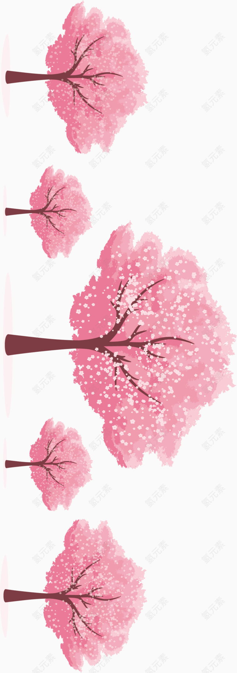 矢量樱花树