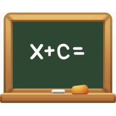 矢量卡通小黑板