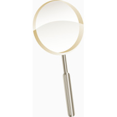 矢量复古金色放大镜