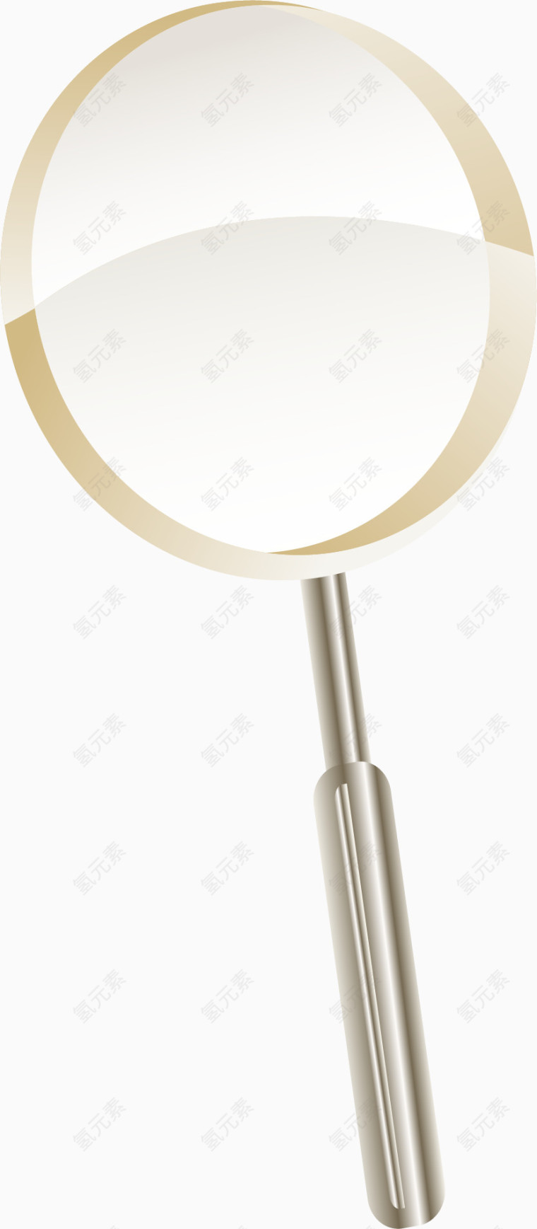 矢量复古金色放大镜