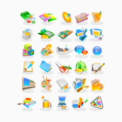 画笔工具矢量图素材图