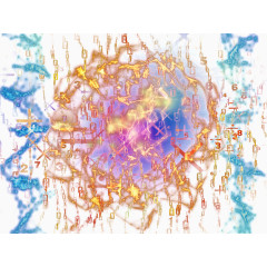 彩色数字抽象背景