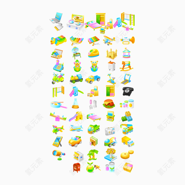 幼儿园玩具矢量素材