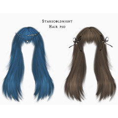 彩色假发蝴蝶结发饰