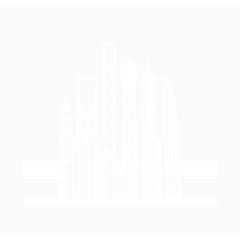 白色摩天大厦剪贴画矢量