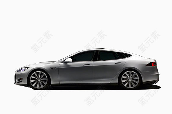 免抠素材灰色商务新能源汽车