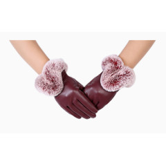 FLLF秋冬季女士手套PU皮