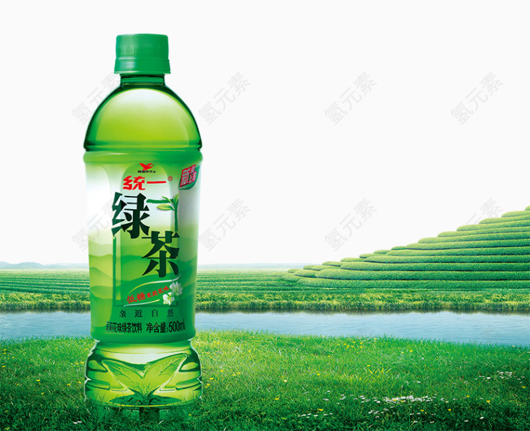 草坪上的统一绿茶