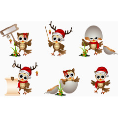 圣诞卡通小动物