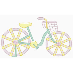 彩色卡通自行车