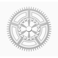 有质感的银色齿轮