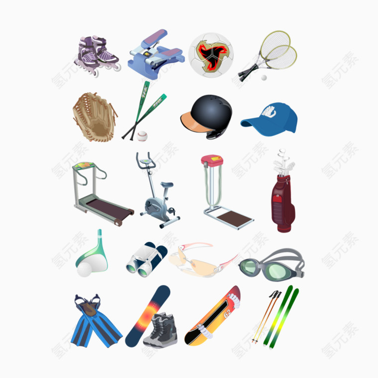 健身器材矢量图