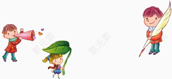 卡通小男孩