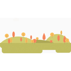 扁平化郊区矢量图