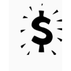 灯泡状美金符号图片素材