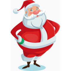 矢量插着手胖胖的圣诞老人