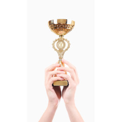 高高举起的奖杯