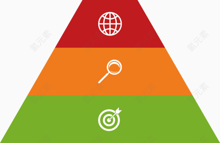 矢量创意设计三段分布目录图