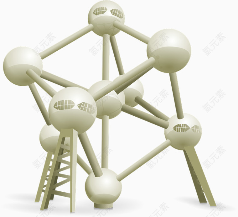白色分子结构