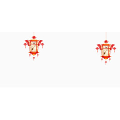 红色喜庆花灯