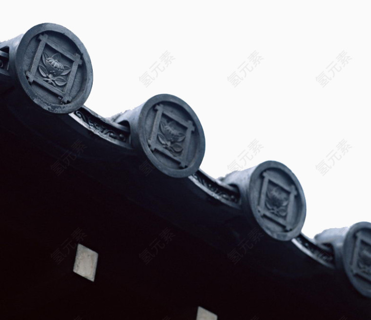 中式屋檐装饰素材