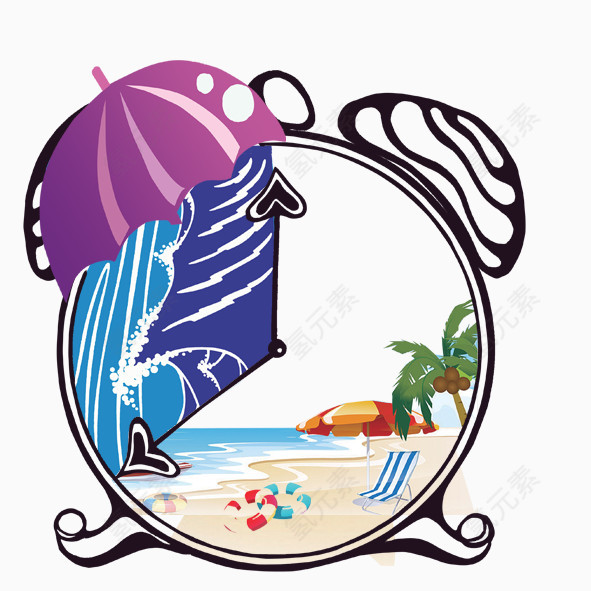 闹钟  海边  夏天