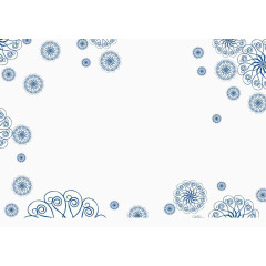 青花底纹边框