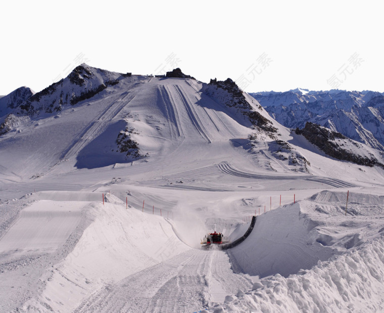 山峰俯视滑雪场