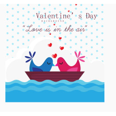 鸳鸯戏水矢量素材