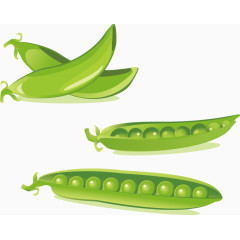 矢量创意设计蔬菜青色小豆子图