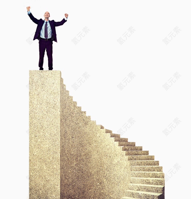 站在楼梯顶尖的人