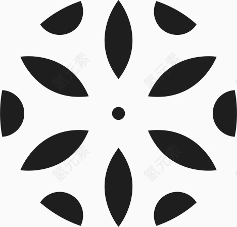 角花底纹花型对称平面图形