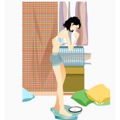 矢量图女子健身