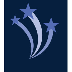 卡通蓝色立体星星