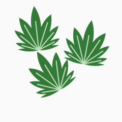 绿色水草装饰矢量图