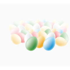 矢量彩色彩蛋堆积